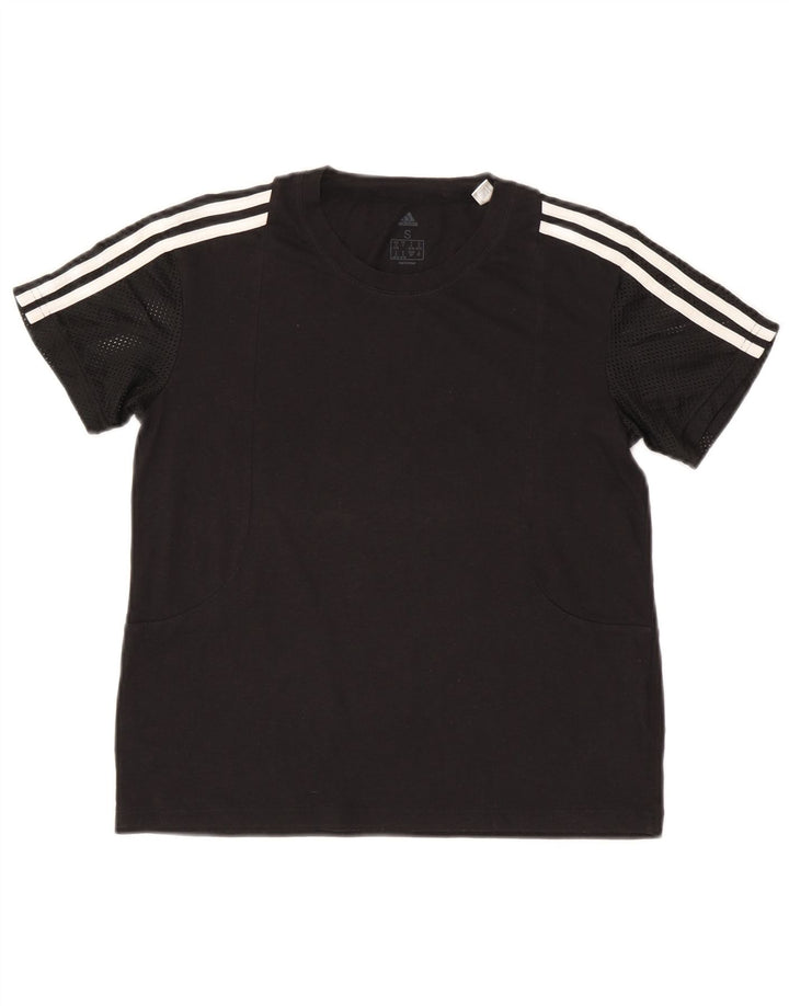 Женская футболка Adidas Top UK 8/10, маленькая, черная, полиэстер