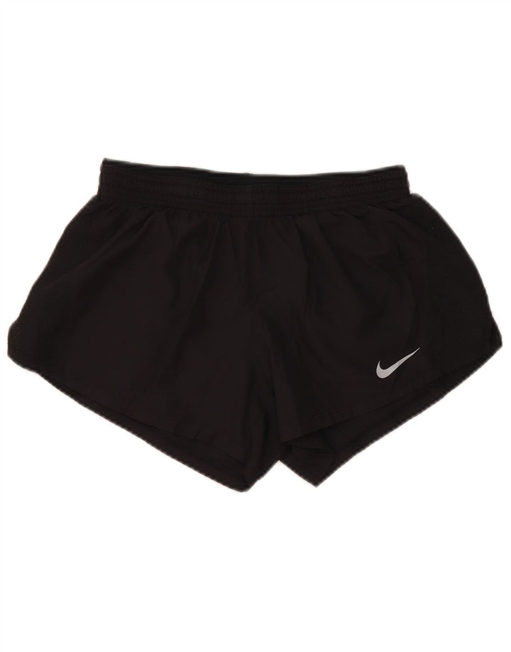 Женские спортивные шорты Nike Dri Fit UK 10, маленькие черные из полиэстера