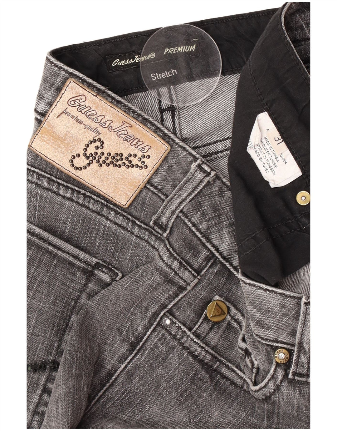 Guess Женские узкие джинсы W31 L28 Серые