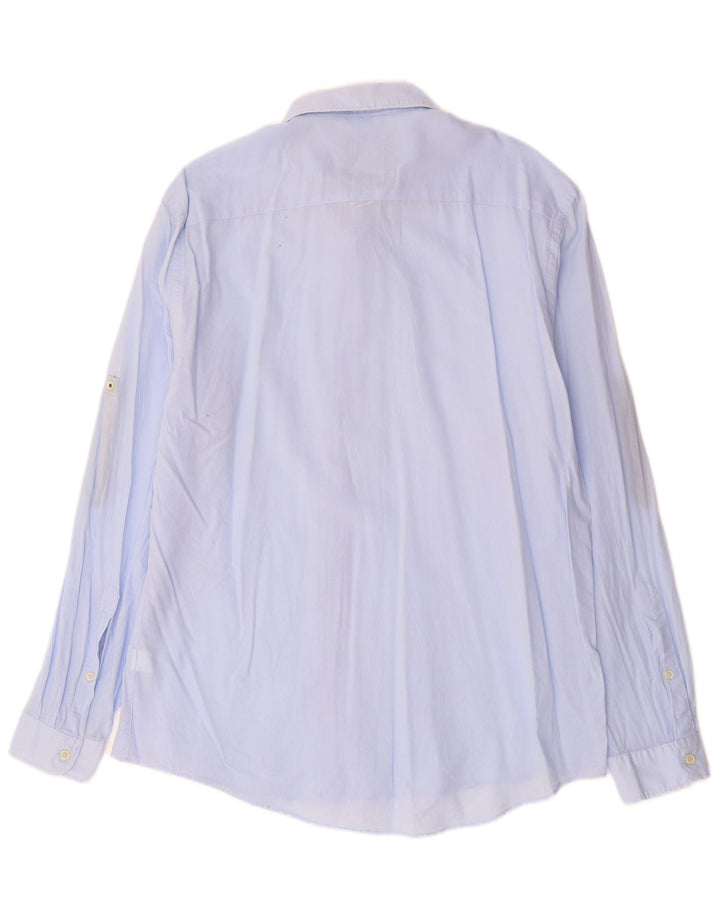 Мужская рубашка свободного кроя ZARA XL, синяя