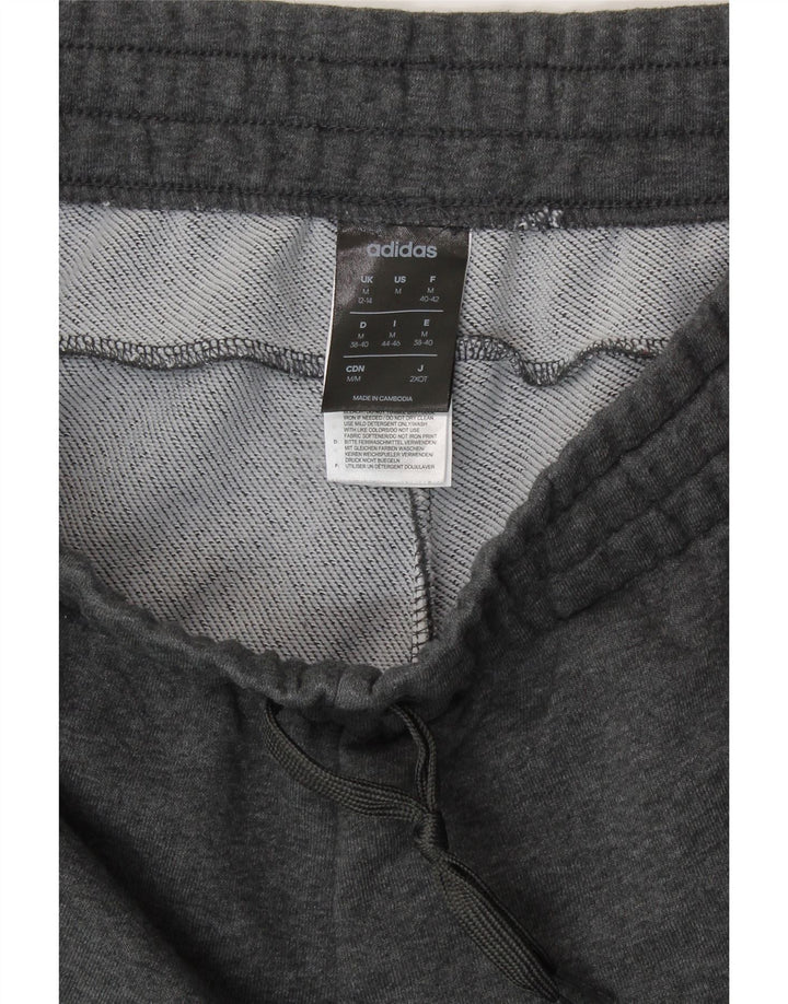 Женские спортивные брюки ADIDAS Джоггеры Великобритания 12/14 Средний серый хлопок