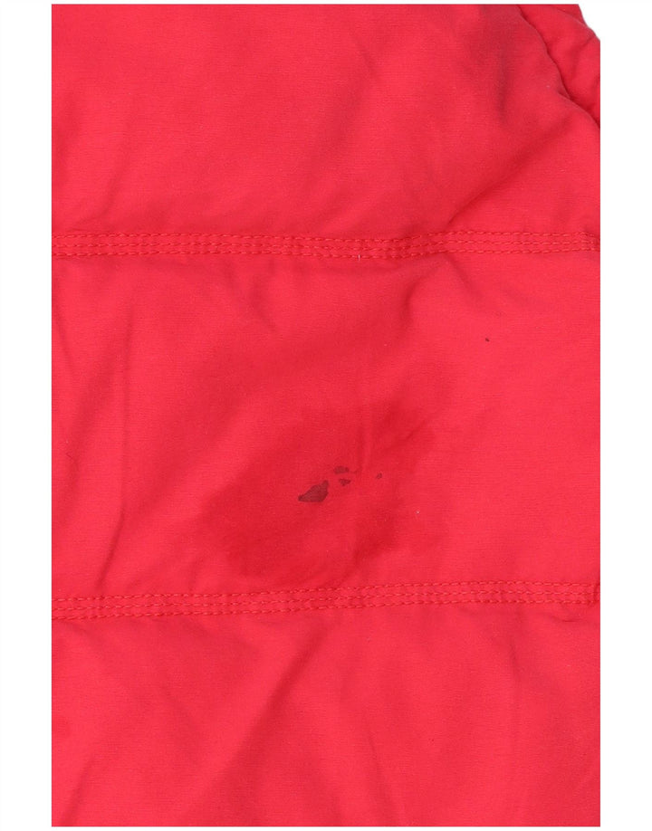 SUPERDRY Женский утепленный жилет с капюшоном UK 16, большой розовый хлопок