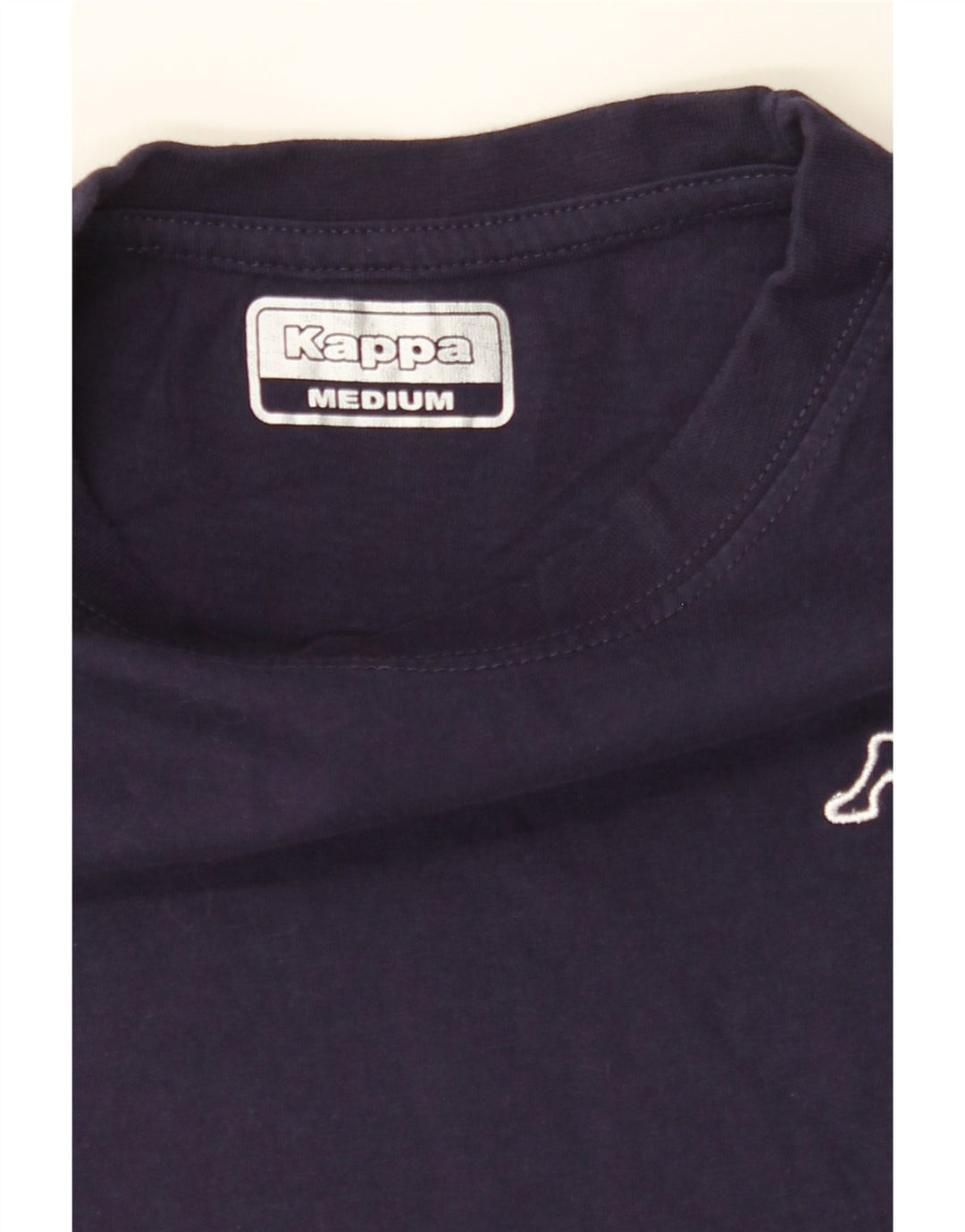 KAPPA Womens T-Shirt Top UK 12 Medium Navy Blue Cotton Vintage Kappa and Second-Hand Kappa from Messina Hembry 