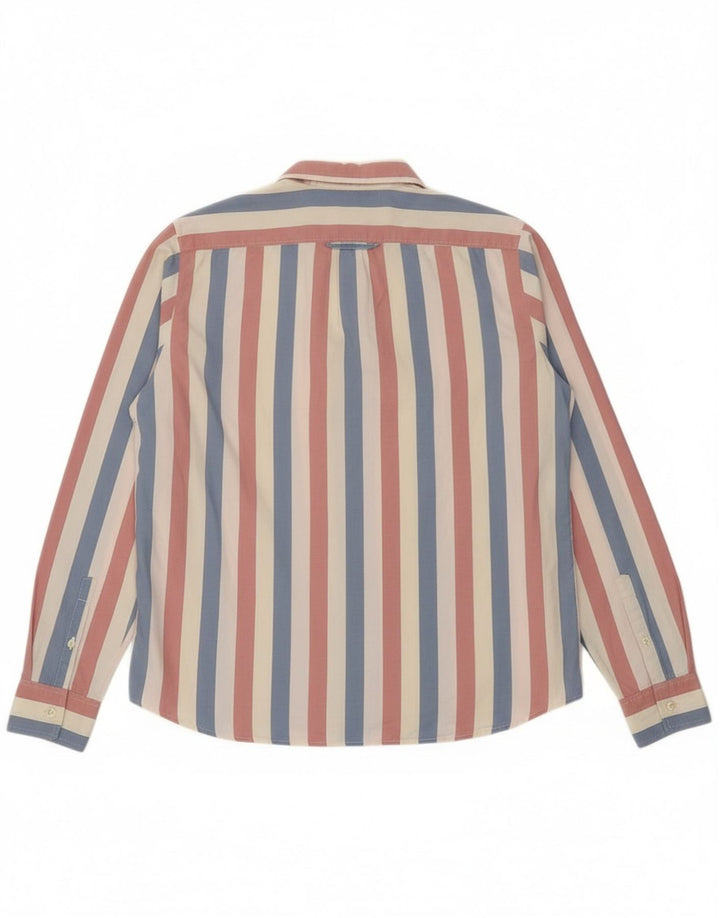 Женская рубашка Lacoste, размер 42, большой хлопок в разноцветную полоску