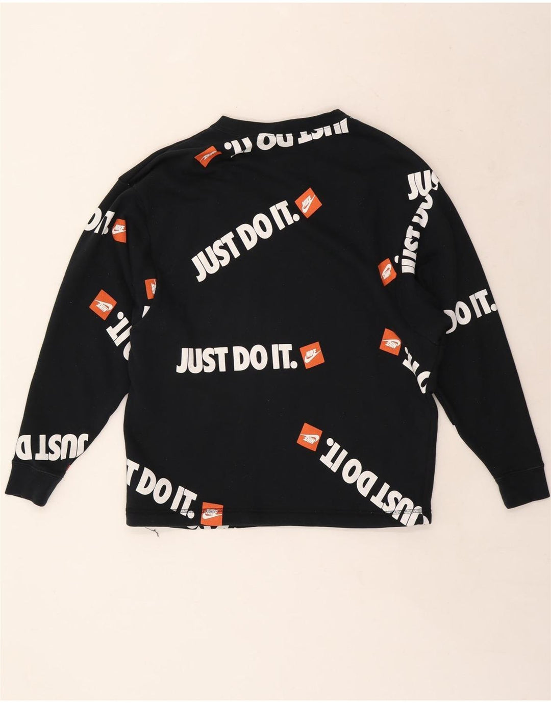 Мужской свитшот с графическим рисунком NIKE, маленький темно-синий, хлопковый