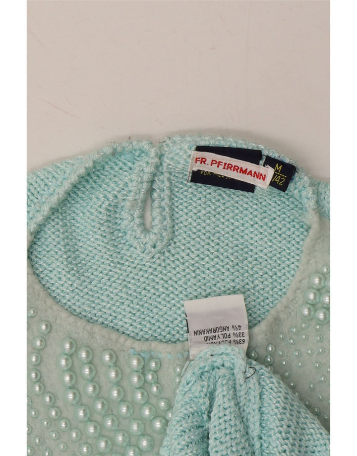 VINTAGE Womens Crew Neck Jumper Sweater UK 14 Medium Blue Polyacrylic Vintage Vintage and Second-Hand Vintage from Messina Hembry 