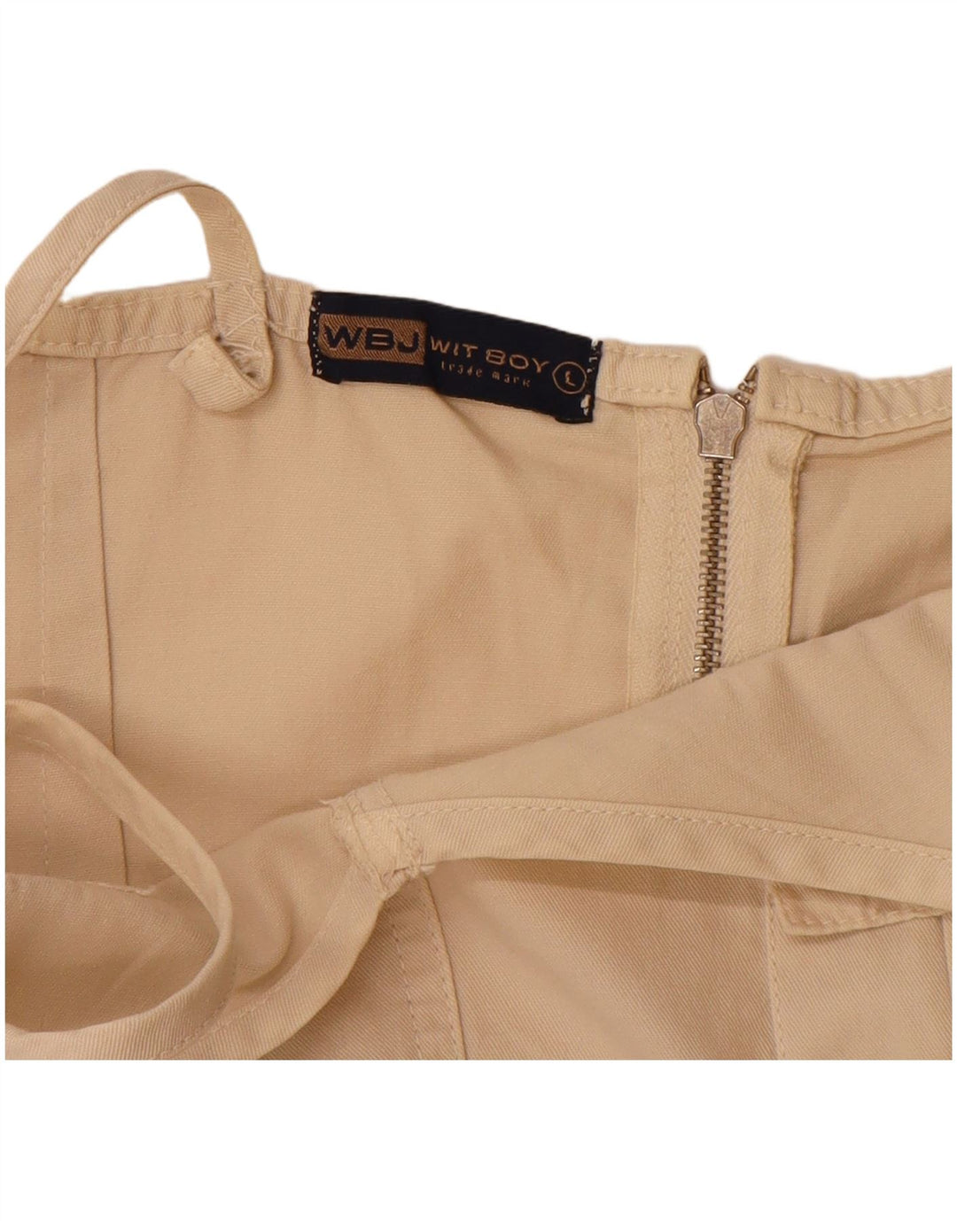 Женское платье-комбинация WIT BOY UK 14, большой размер, бежевый хлопок