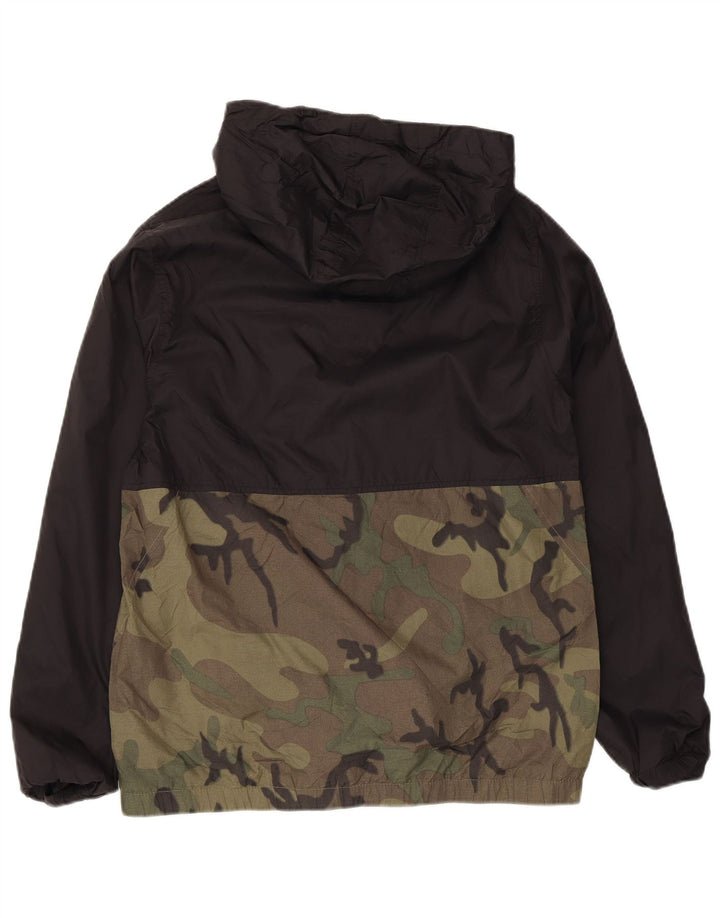 Мужская дождевик с капюшоном Volcom UK 36, маленький черный камуфляжный нейлон