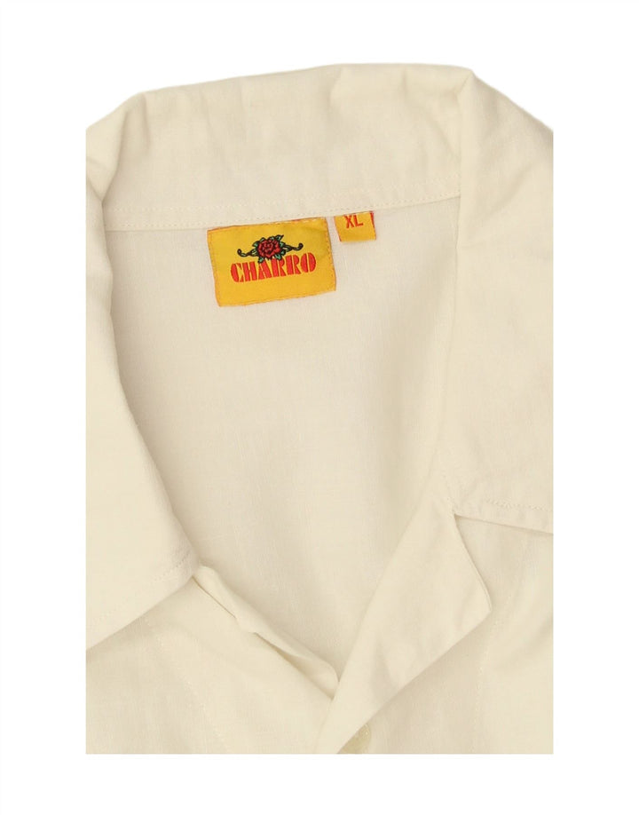 Мужская рубашка с коротким рукавом Charro XL Off White