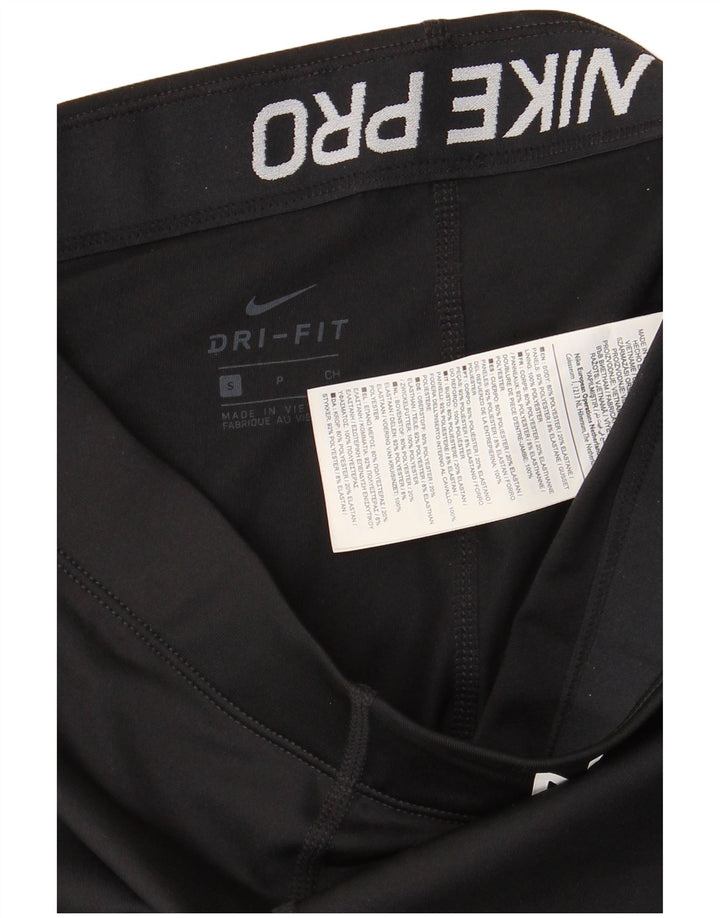 Женские леггинсы с рисунком Nike Dri Fit UK 8, маленькие черные, полиэстер