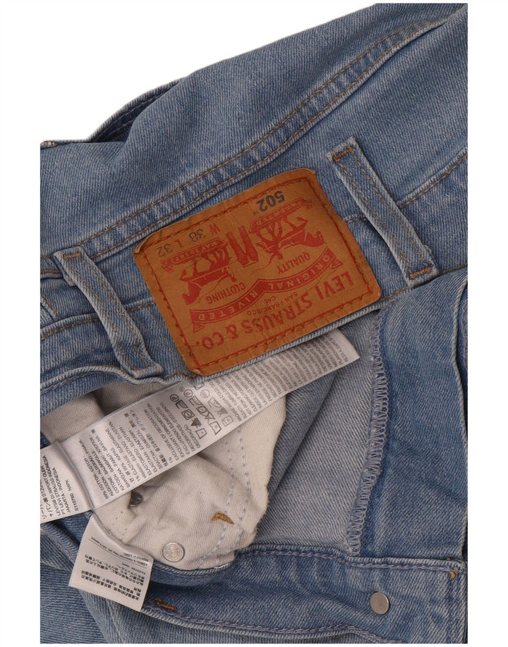Мужские зауженные джинсы Levi's 502 W38 L32 синие, хлопок