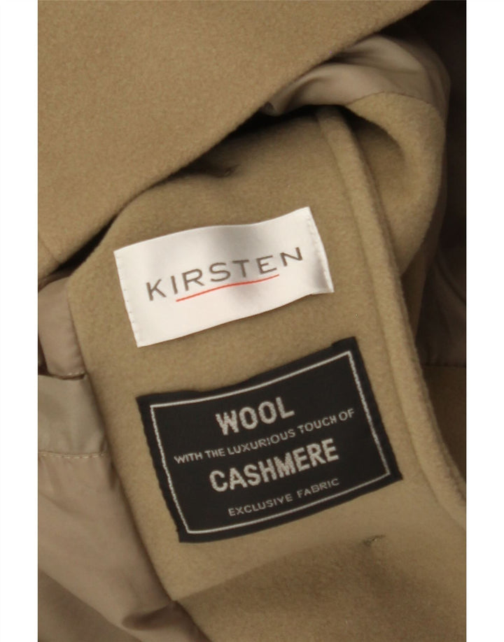KIRSTEN Womens Overcoat UK 14 Medium Green Wool