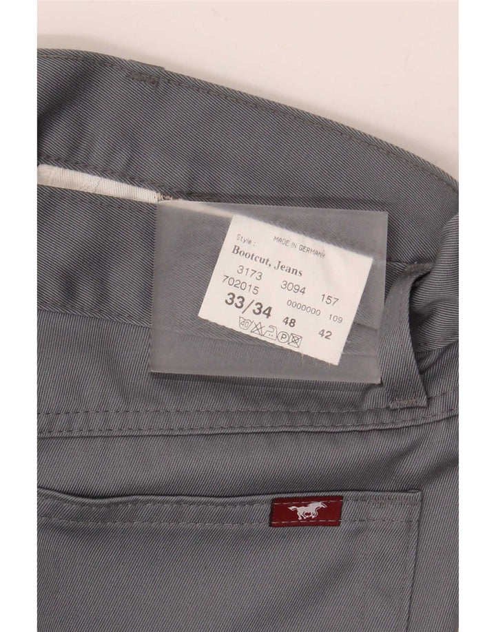 Мужские повседневные брюки Mustang Bootcut W33 L34, серый полиэстер