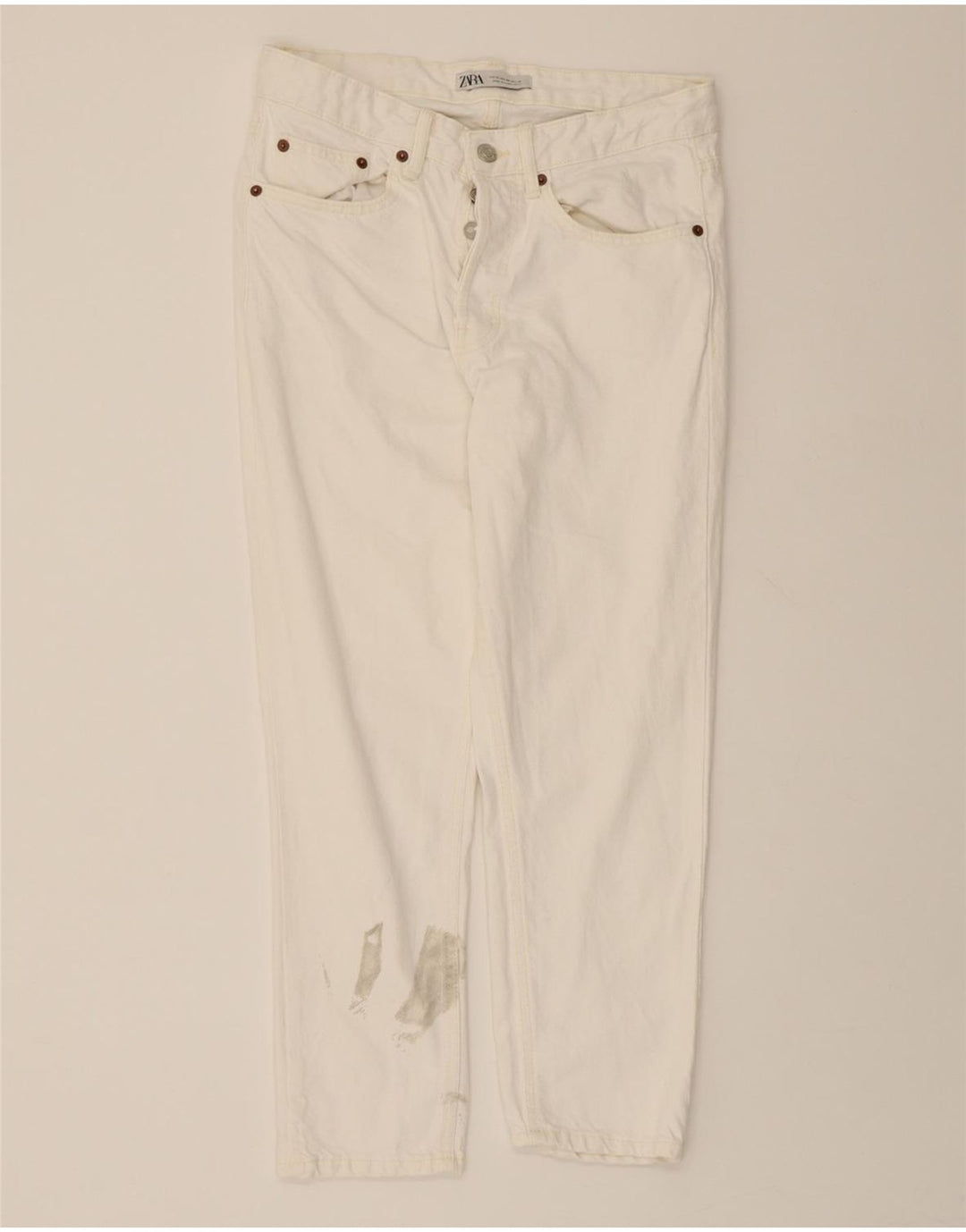 ZARA Mens Slim Jeans EU 38 Small W30 L25 White Cotton Vintage Zara and Second-Hand Zara from Messina Hembry 