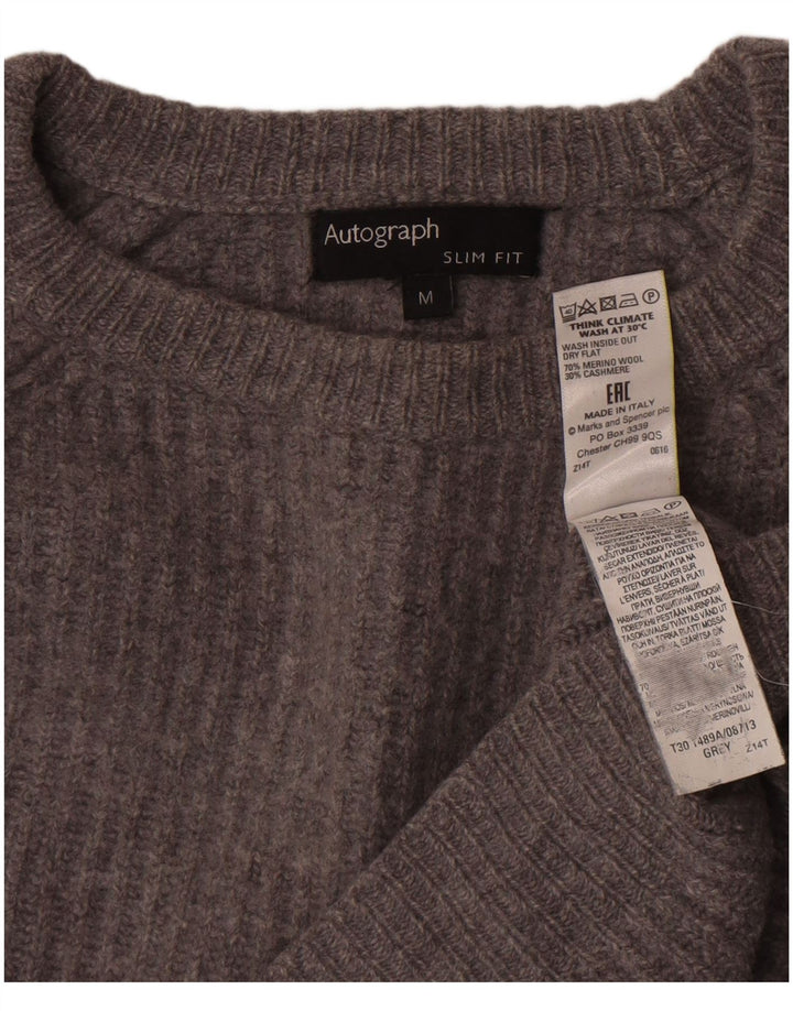 Женский укороченный джемпер с вырезом лодочкой Marks & Spencer UK 14, средний серый