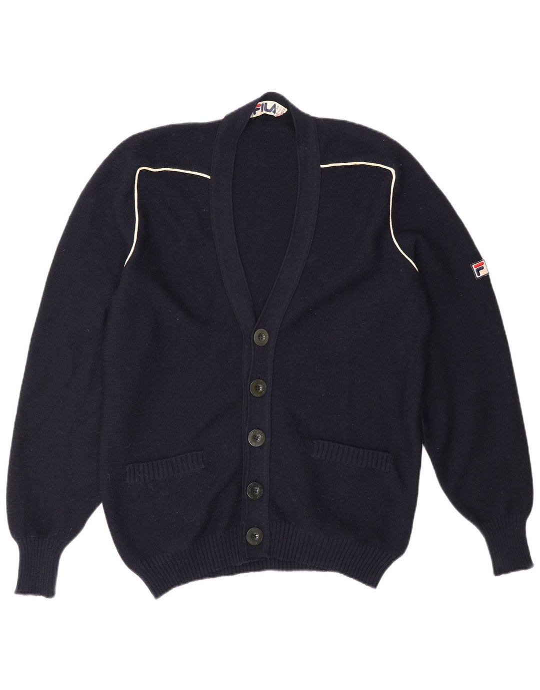 Мужской кардиган Fila IT 48 Medium Navy Blue Wool