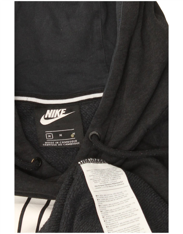 Мужской джемпер с капюшоном NIKE, черный, хлопковый, среднего размера