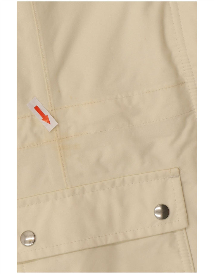 Женская оверсайз-ветровка Lands End UK 10, маленькая, из белого нейлона