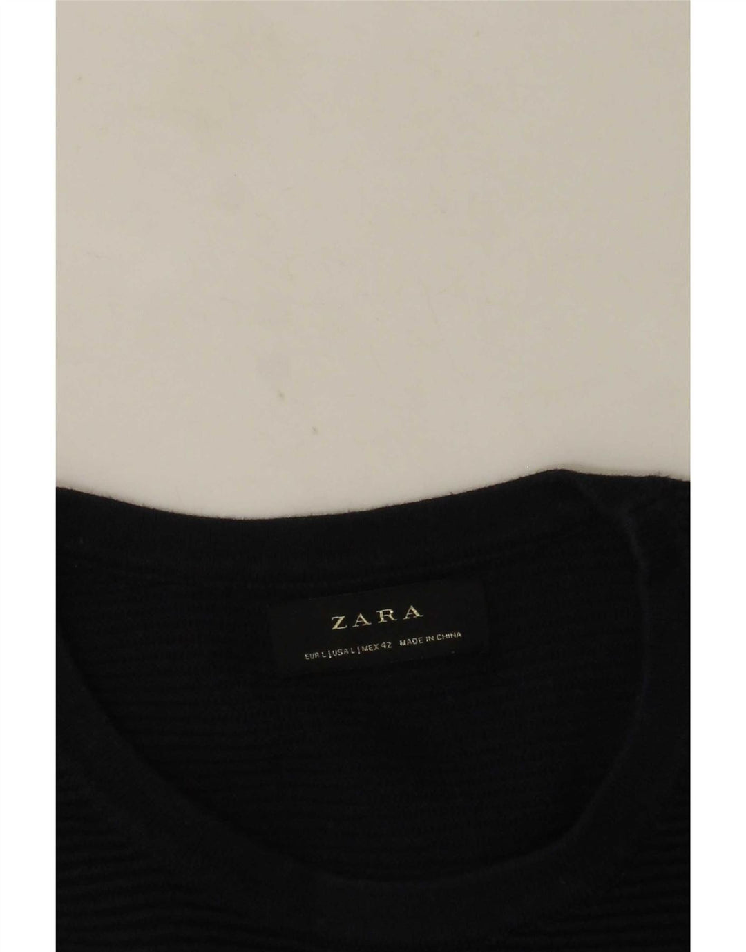 Мужской джемпер с круглым вырезом Zara, большой темно-синий