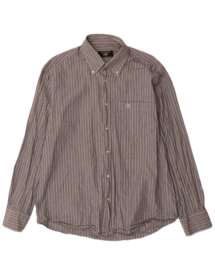 ASCOT SPORTS Мужская рубашка из хлопка в большую серую полоску