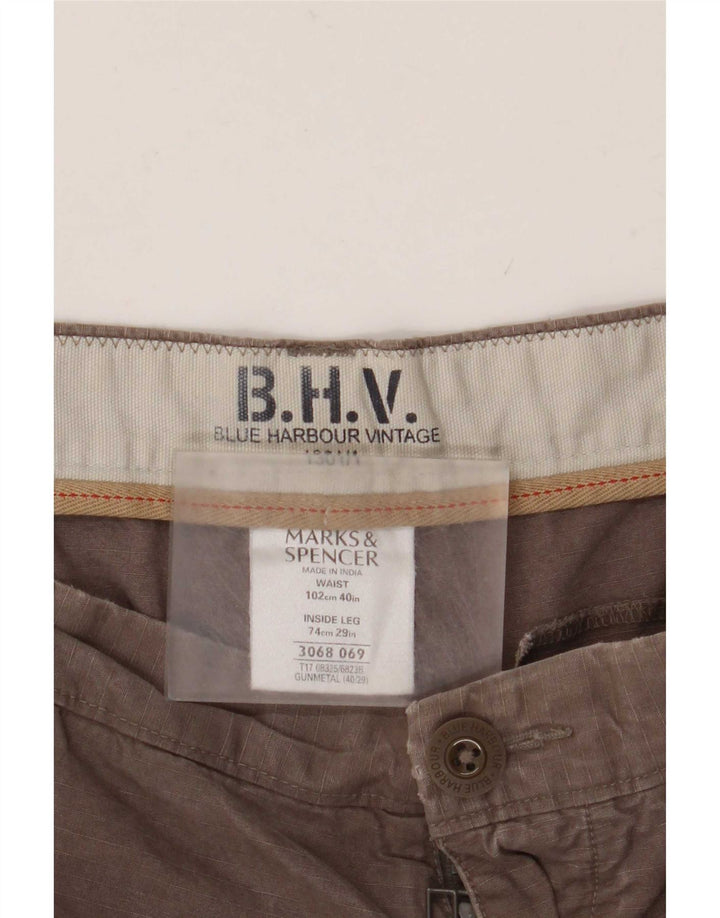 Мужские прямые брюки чинос Marks & Spencer Blue Harbour W40 L27 серые