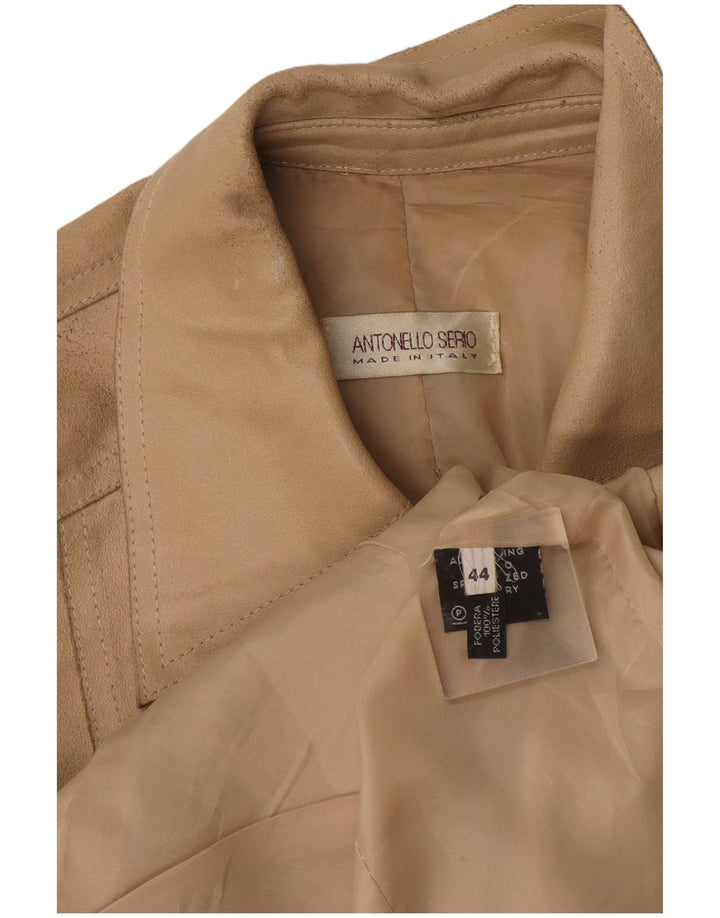 Antonello Serio Женская кожаная куртка IT 44 Medium Beige Leather