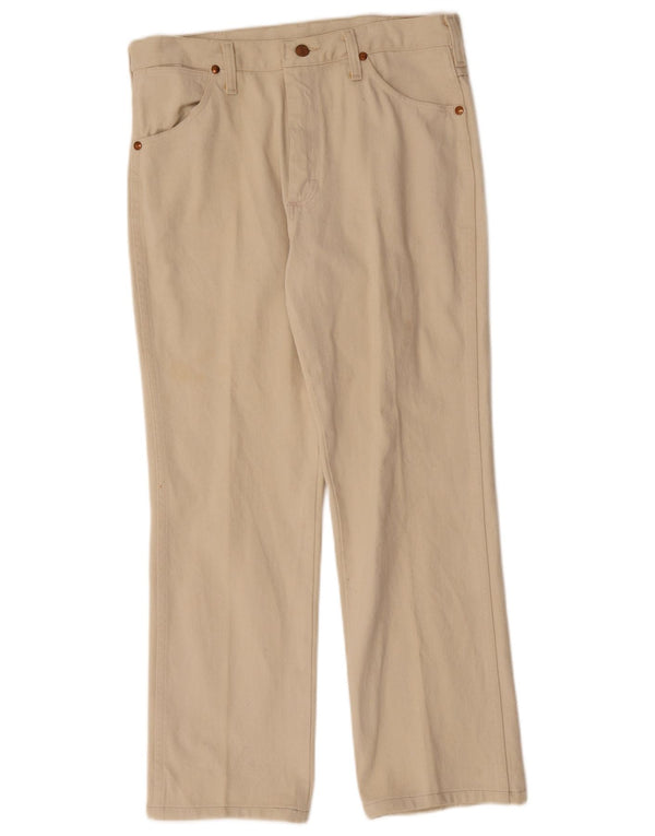 Мужские прямые повседневные брюки Wrangler W32 L30, бежевый хлопок