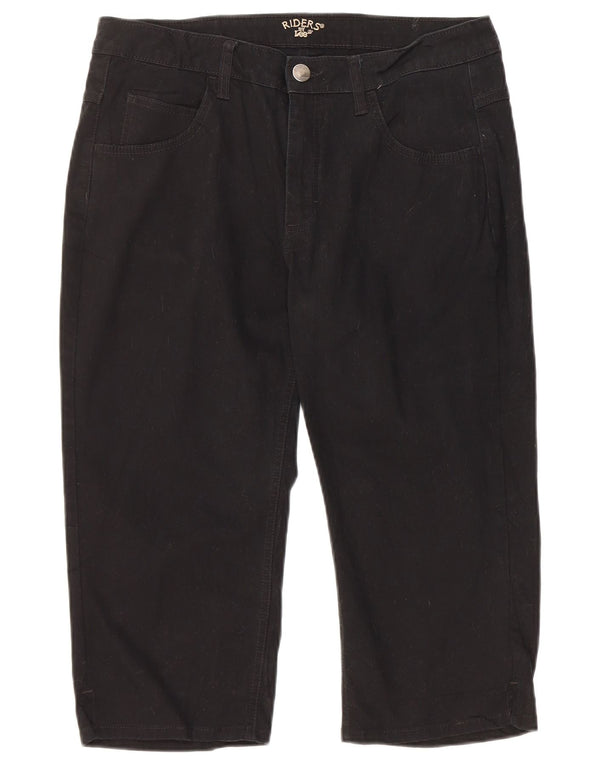 Lee Womens Riders Capri Jeans US 12 Large W32 L18 Black Cotton