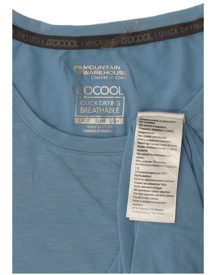 Женская футболка Mountain Warehouse IsoCool Top UK 20 2XL, синяя, полиэстер