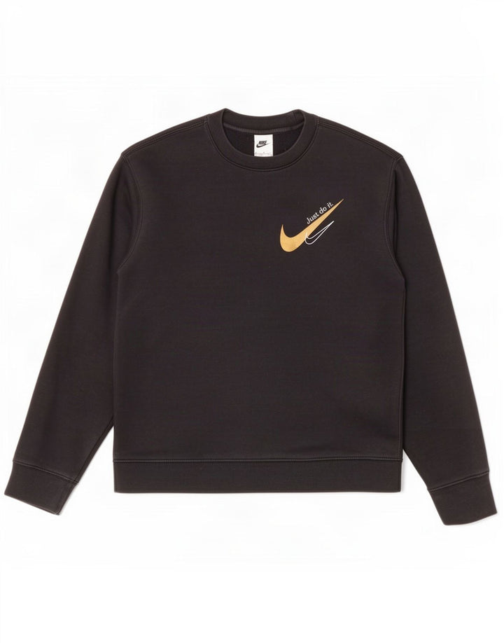 Мужской свитшот с графикой Nike, средний черный хлопковый джемпер