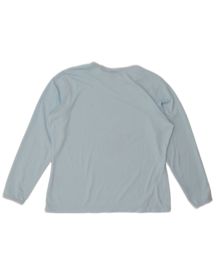 Женский топ NIKE Dri Fit с длинным рукавом, большой синий полиэстер, США 12/14