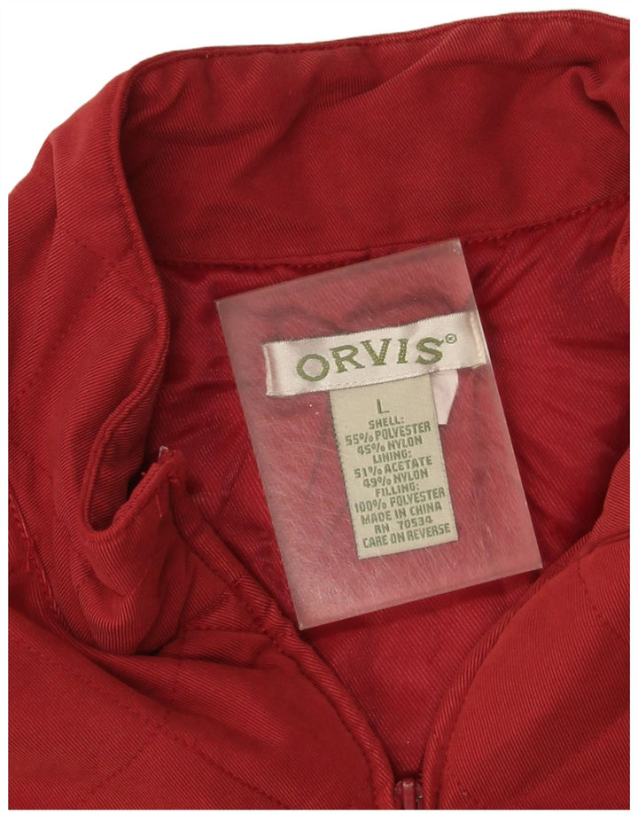 Женский стеганый жилет Orvis UK 16, большой красный полиэстер
