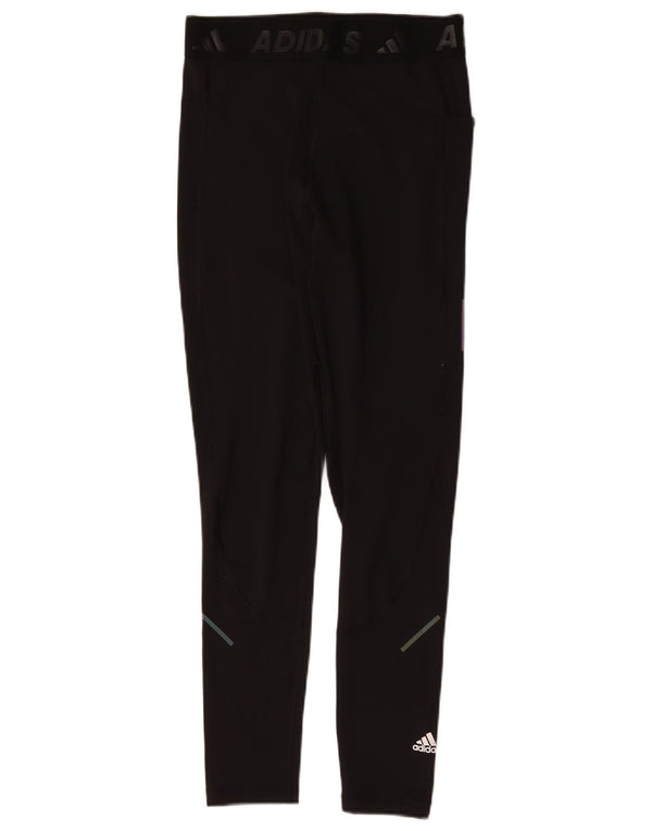 Женские леггинсы с рисунком Adidas Aeroready UK 12/14, средний черный