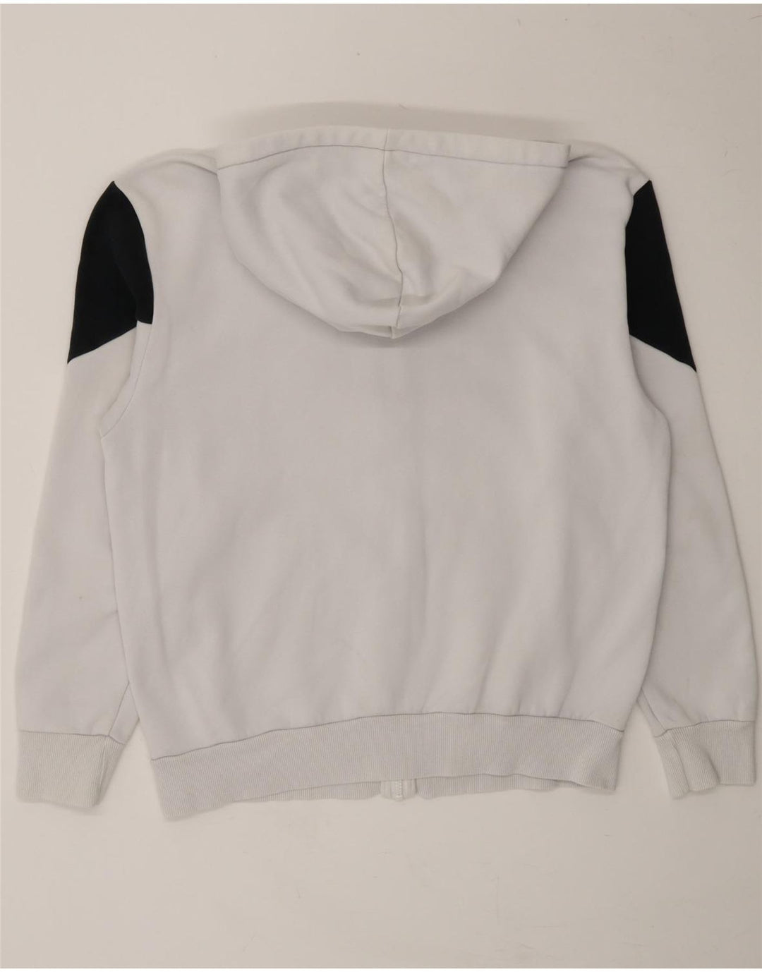 PUMA Mens Zip Hoodie Sweater Medium White Colourblock Cotton Vintage Puma and Second-Hand Puma from Messina Hembry 