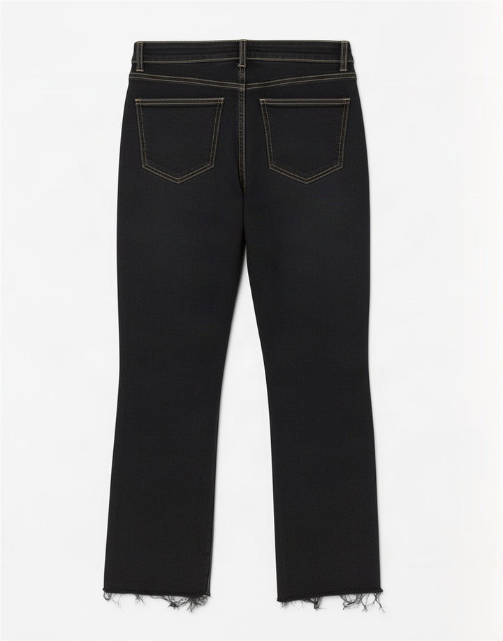 Женские укороченные джинсы Zara Bootcut EU 42, большие W32 L26, черные