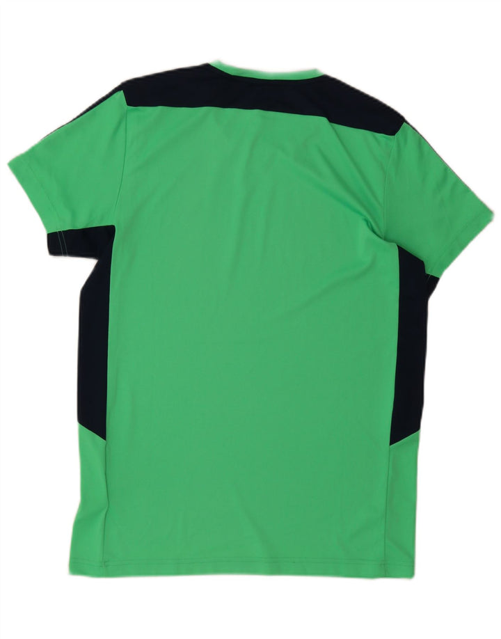 Мужская футболка Adidas Top Medium Green из полиэстера с цветными блоками