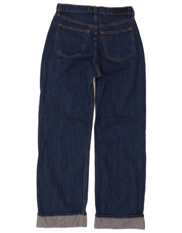 Женские свободные джинсы с высокой посадкой Abercrombie & Fitch США 0 XS W25 L28 Темно-синие