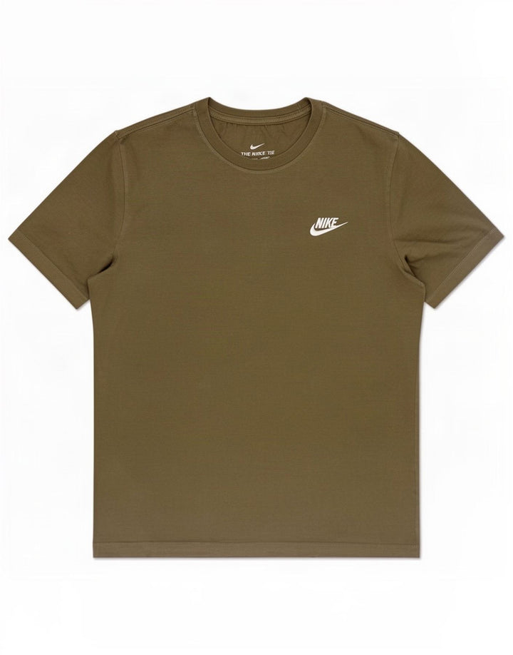 Мужская футболка Nike из хлопка среднего цвета хаки
