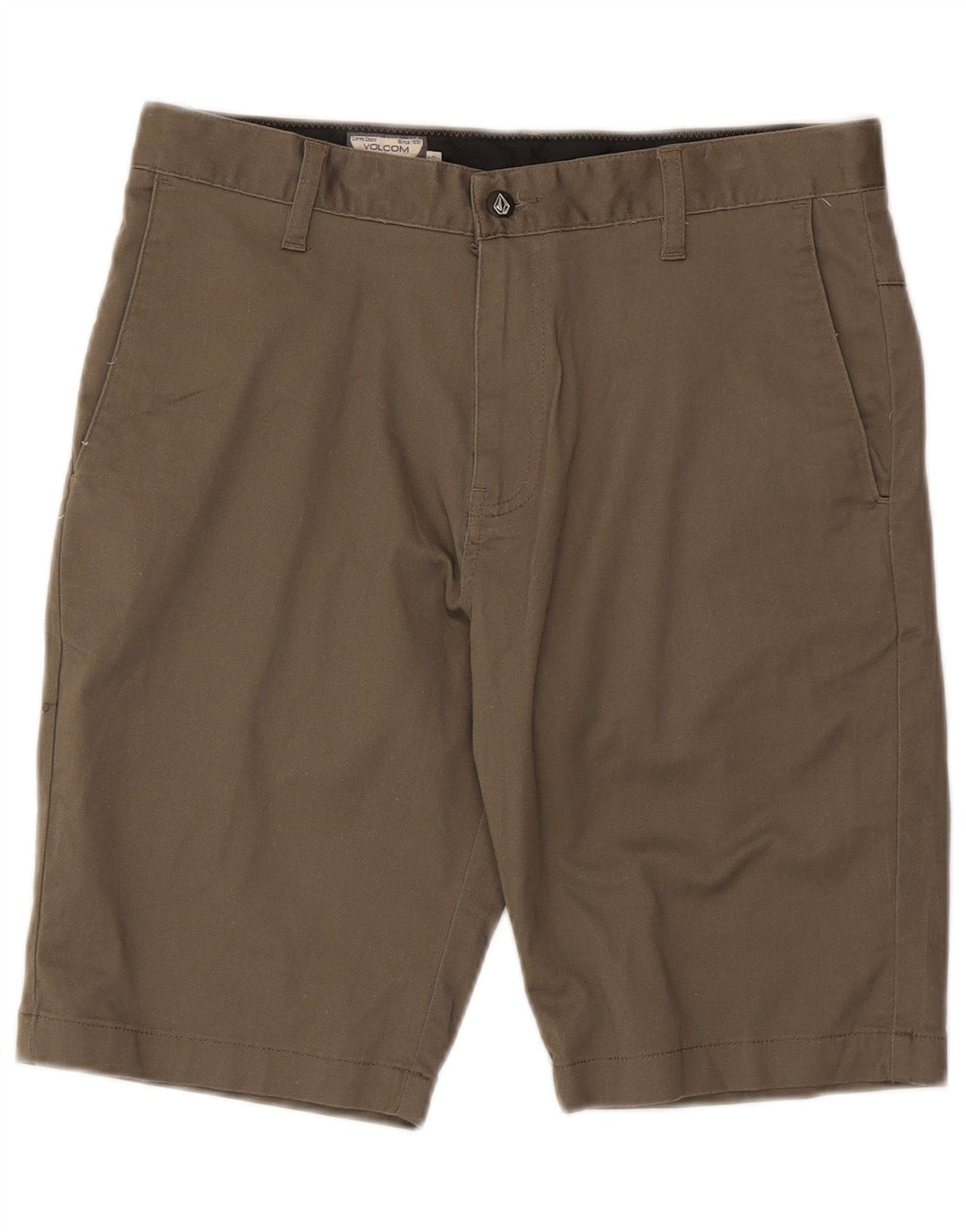 Мужские шорты чинос Volcom W32, хлопок среднего цвета хаки