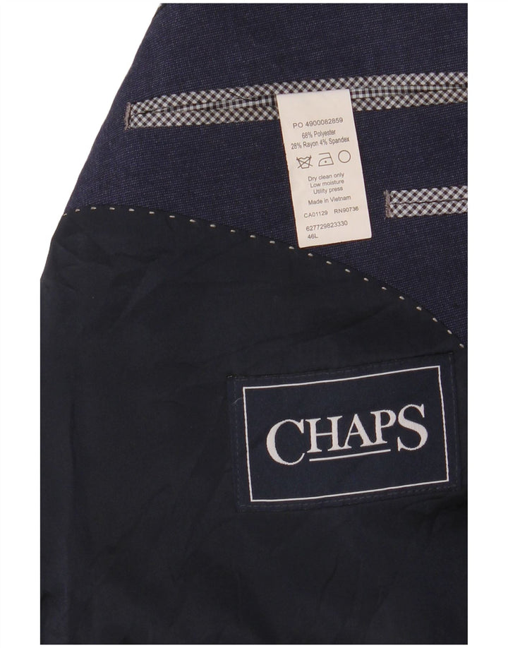 Мужской пиджак CHAPS на 2 пуговицах UK 46 3XL Темно-синий полиэстер