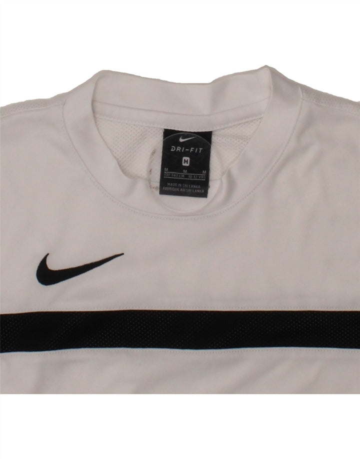 NIKE Boys Dri Fit T-Shirt Top 10-11 Years Medium White Vintage Nike and Second-Hand Nike from Messina Hembry 
