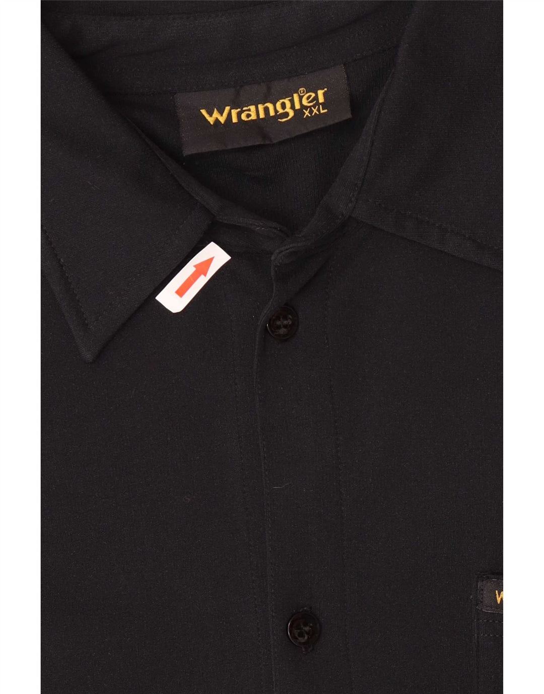 Мужская рубашка с коротким рукавом Wrangler 2XL черная из полиамида