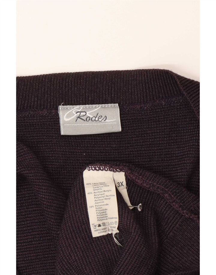 Мужской кардиган Rodes 2XL Фиолетовый Argyle/Diamond Wool