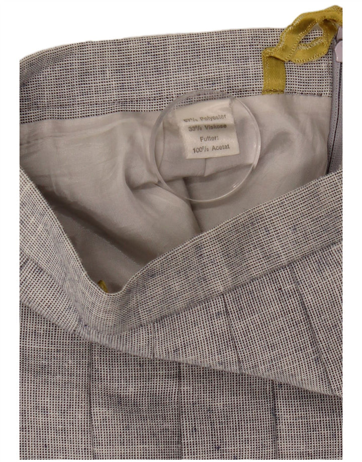 Винтажная женская миди плиссированная юбка W26, маленькая серая, полиэстер