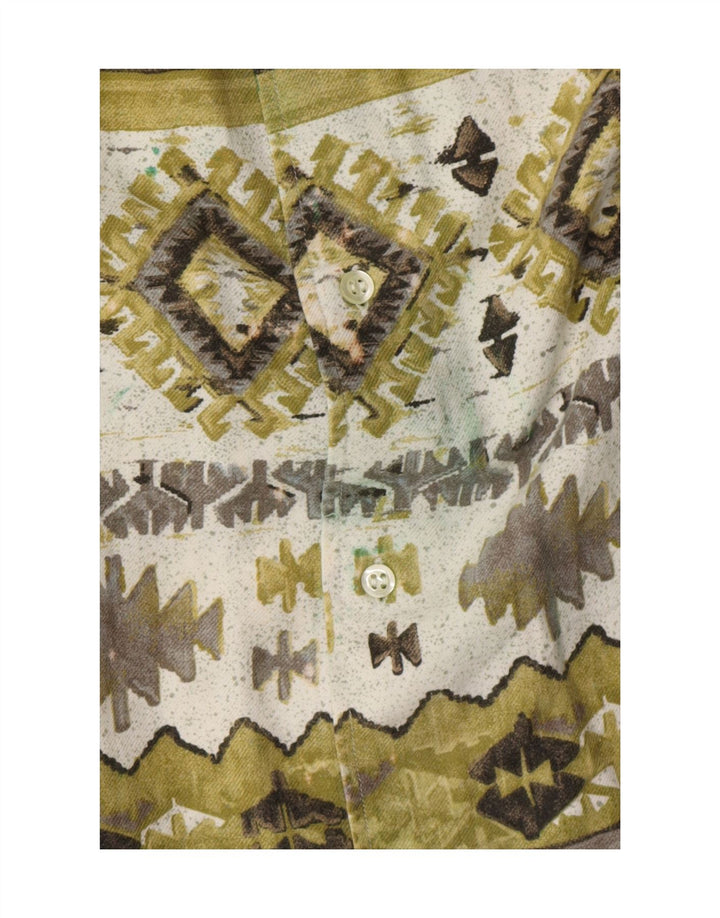 Мужская рубашка Fitzroy XL зеленая с геометрическим рисунком