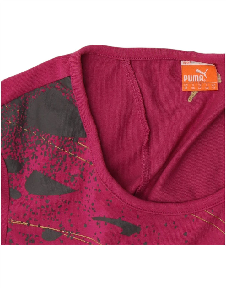 Женская футболка с рисунком Puma Top UK 12, средний розовый