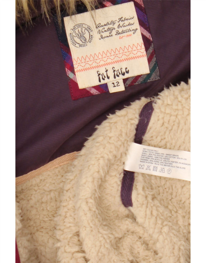 Женский утепленный жилет с капюшоном для толстого лица, Великобритания 12, средний фиолетовый полиэстер