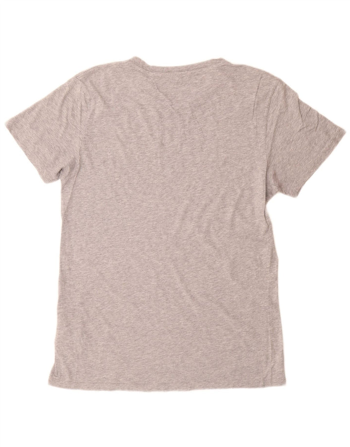 Мужская футболка с рисунком Levi's, хлопковый топ среднего серого цвета с крапинками