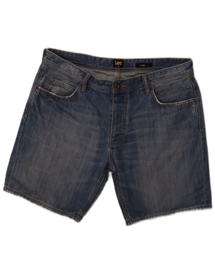 LEE Mens Denim Shorts W36 Large  Blue Cotton