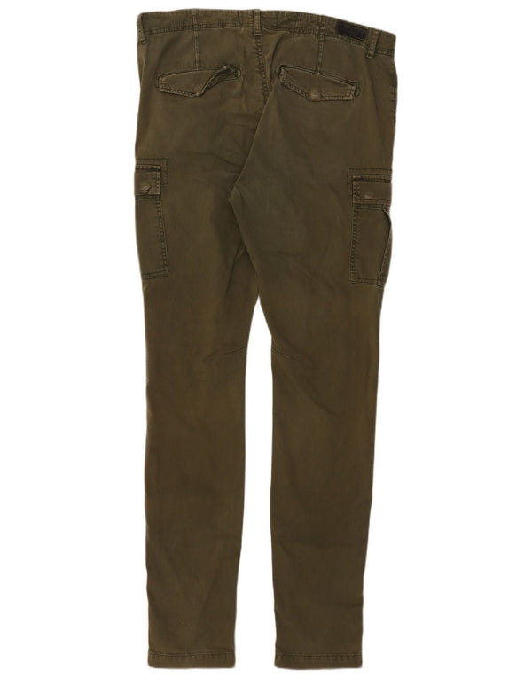 Мужские узкие брюки-карго Superdry W34 L34, хлопок цвета хаки